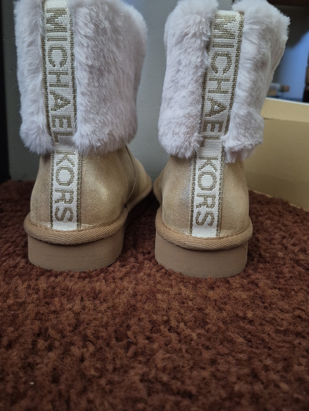 Michael Kors Gold and White Winter Boots - Picture 3 of 4